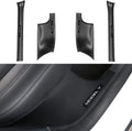 Matte Carbon Fiber Pattern ABS Plastic Door Sill Cover Z571874
