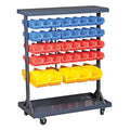 74-Bin Mobile Double-Sided Floor Rack O422577