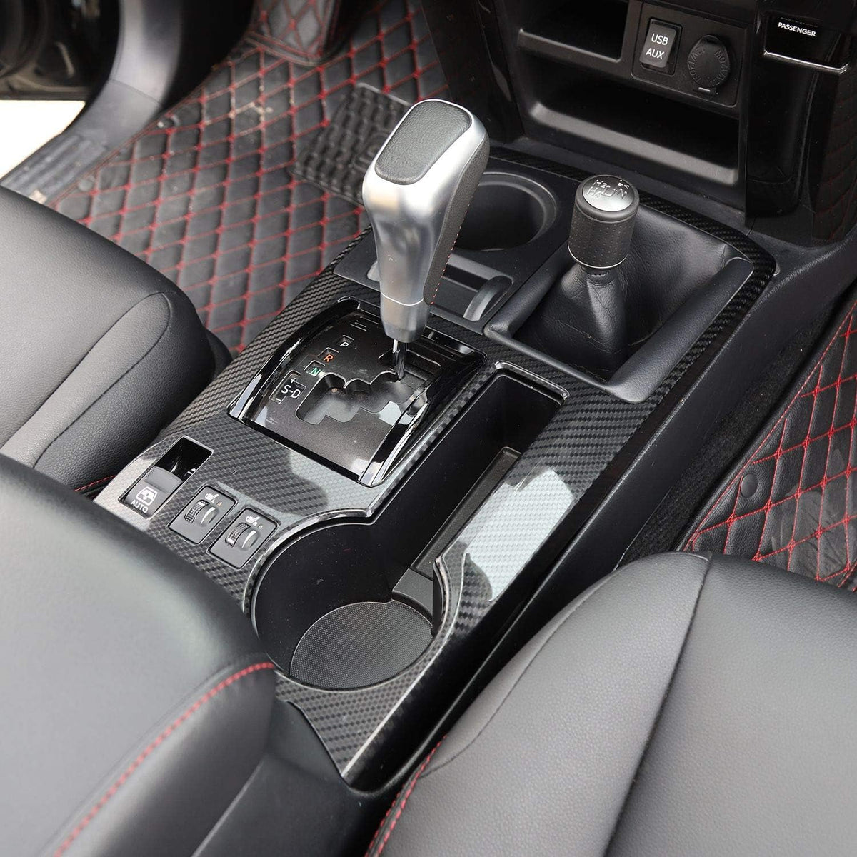Carbon Fiber Grain Gear Shift Trim for Toyota 4runner SUV 2010-2019 Q65525