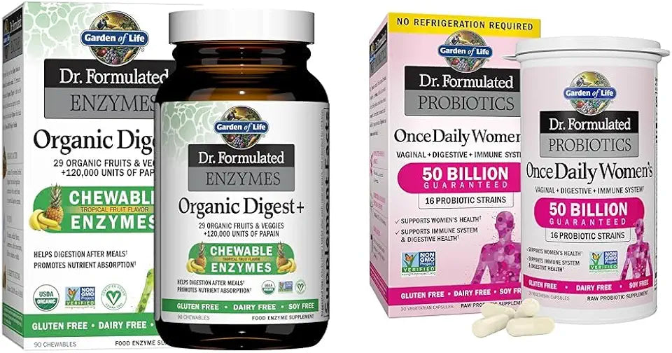 Digestive Enzymes with Papain, Bromelain & Women's Probiotics, 30 Capsules F672