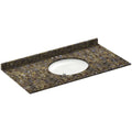 Blue 49W 22D Single Vanity Top with Backsplash W6744
