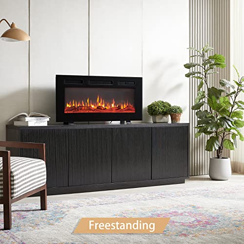 50" W 3 in 1 Electric Fireplace, Freestanding, Wall Mounted, Recessed, Remote Control F4861