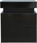 White 2 Drawer LED Nightstand F720558