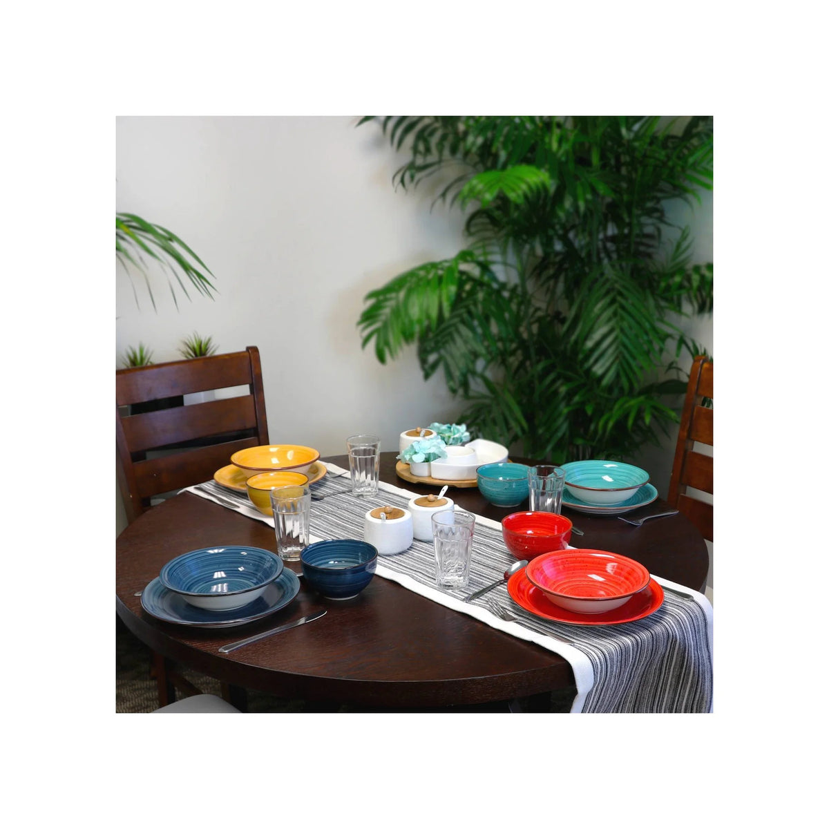 28pc Stoneware Speckle Dinnerware Set Z246491