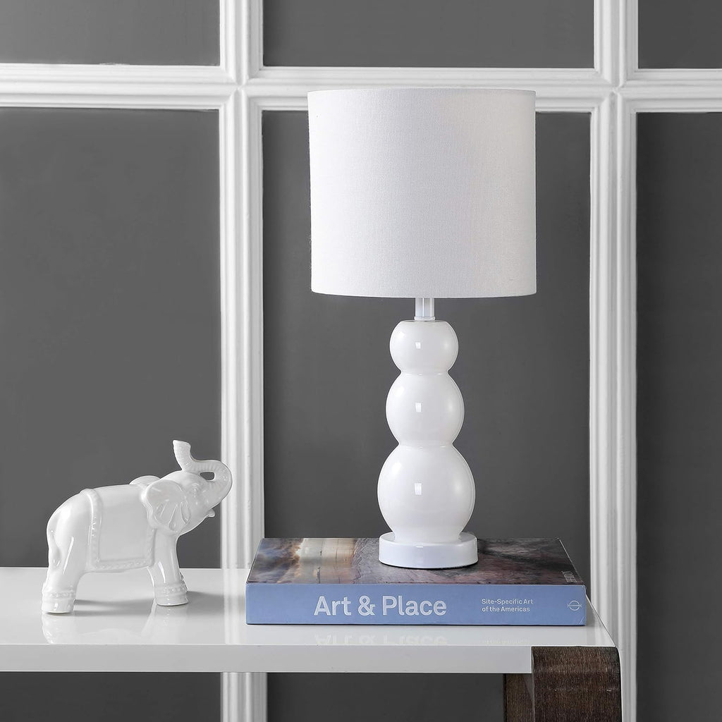 White Glass 19-inch Table Lamp H54929