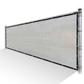 Grey Privacy Fence Screen HDPE Mesh Windscreen with Reinforced Grommets X81004