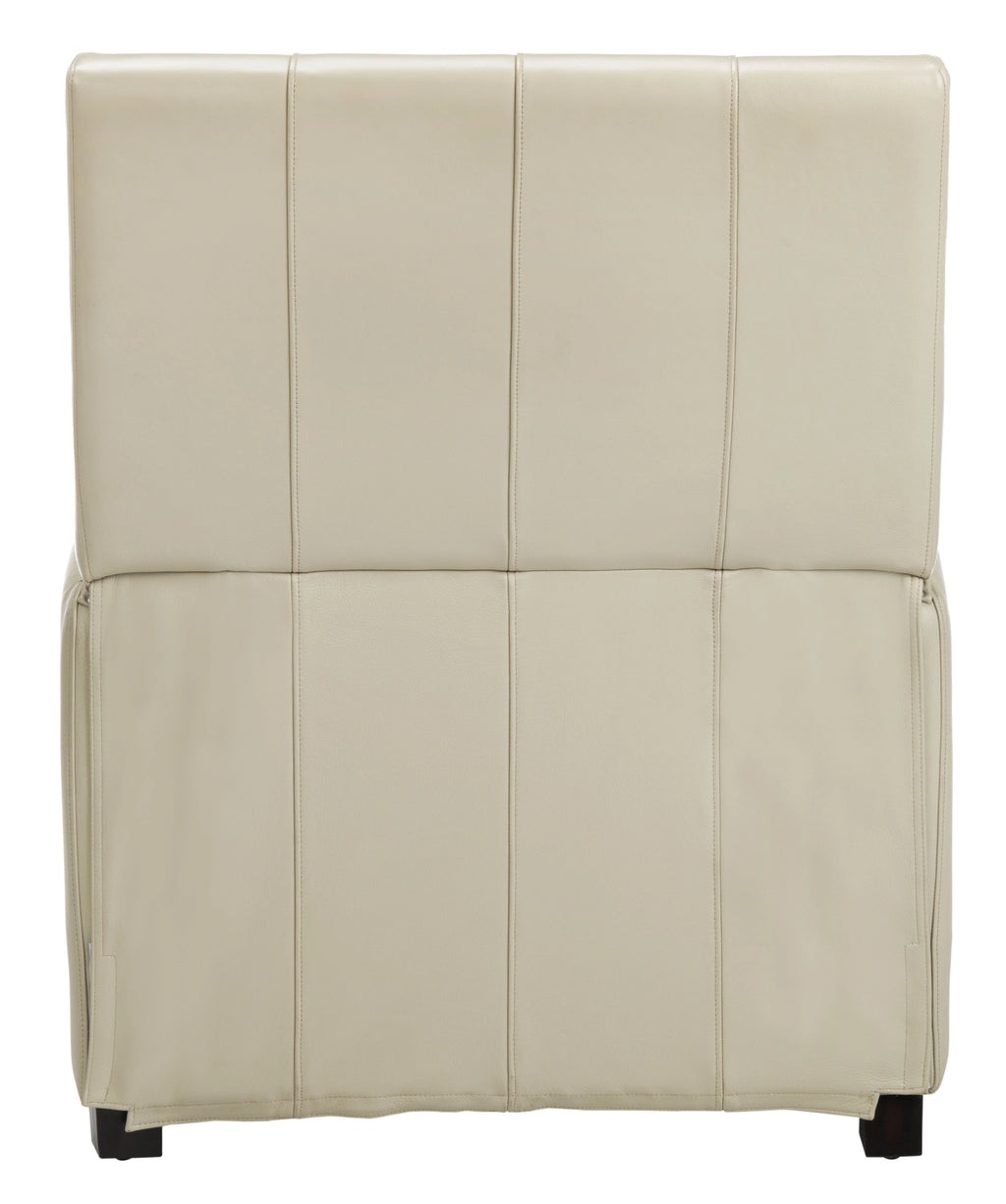 Cream Leather Recliner J2201