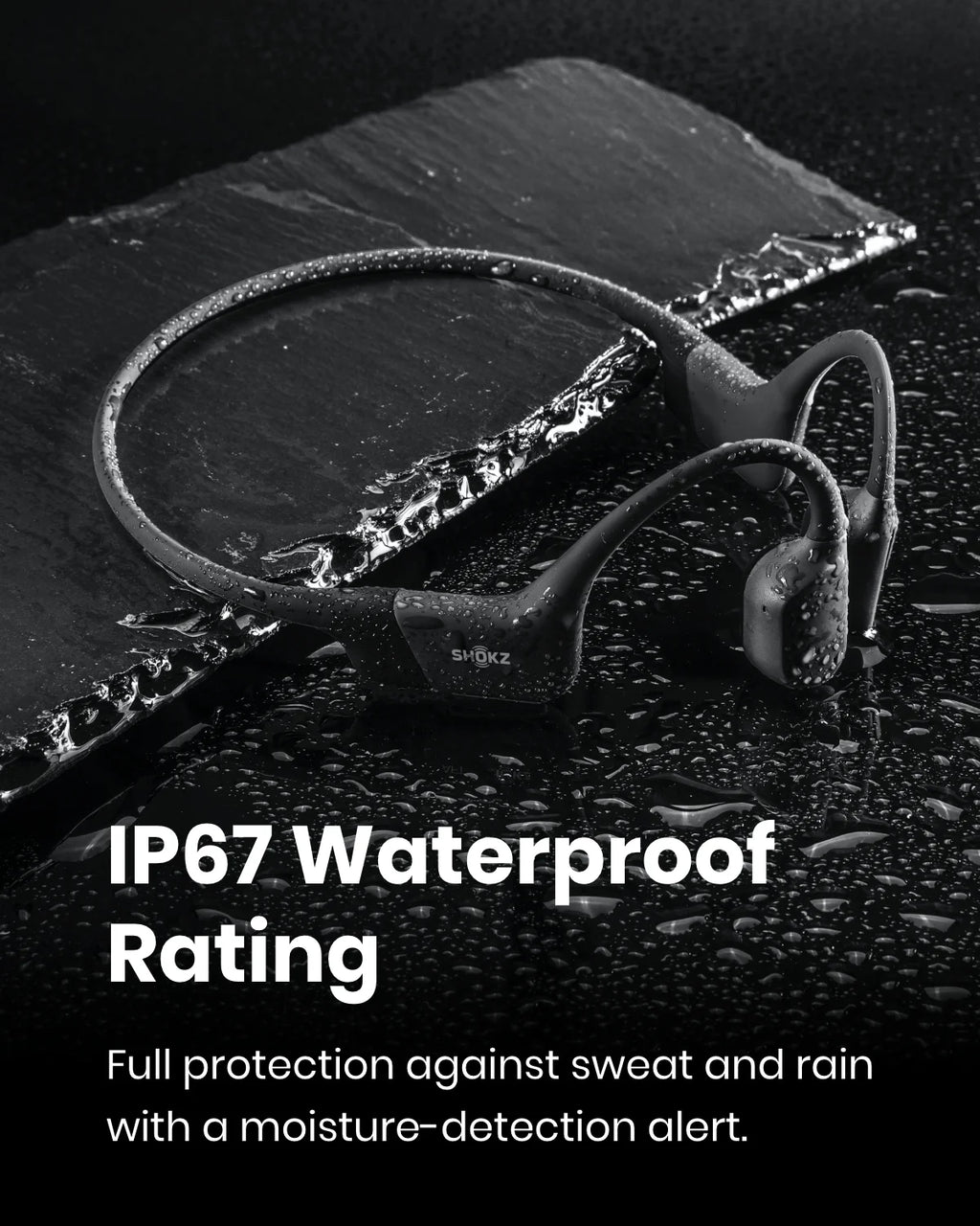 Black Bone Conduction Waterproof Bluetooth Headphones A1998