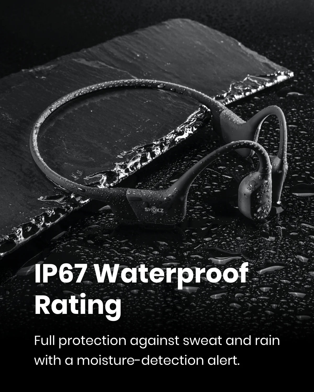 Black Bone Conduction Waterproof Bluetooth Headphones A1998