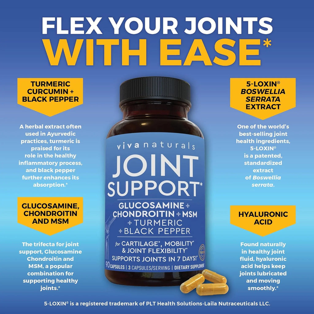 Glucosamine Chondroitin MSM 90 Capsules Joint Support M9500