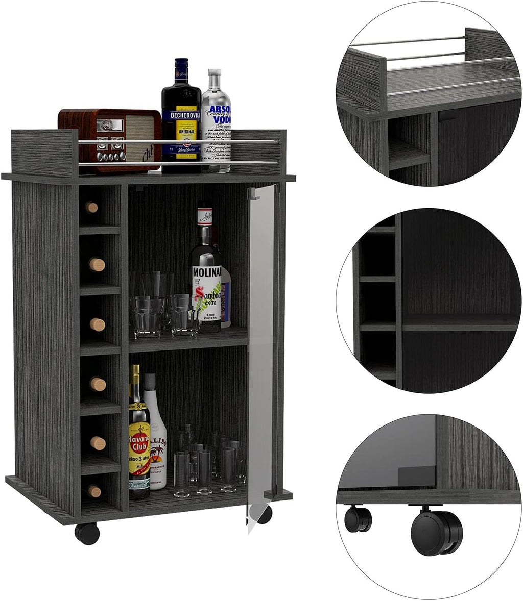 Smoky Oak Bar Cart H5063
