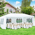 10'x20' White Canopy Tent with 6 Removable Sidewalls Q779