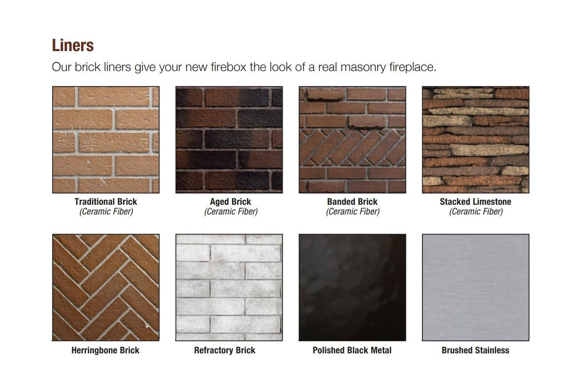 Vent-Free Firebox with Louver Refractory Liner S8188