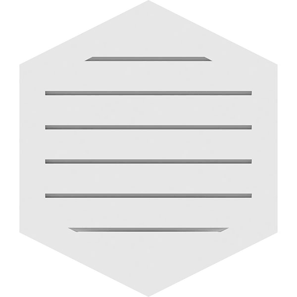 Vertical Peaked Surface Mount PVC Gable Vent O868736