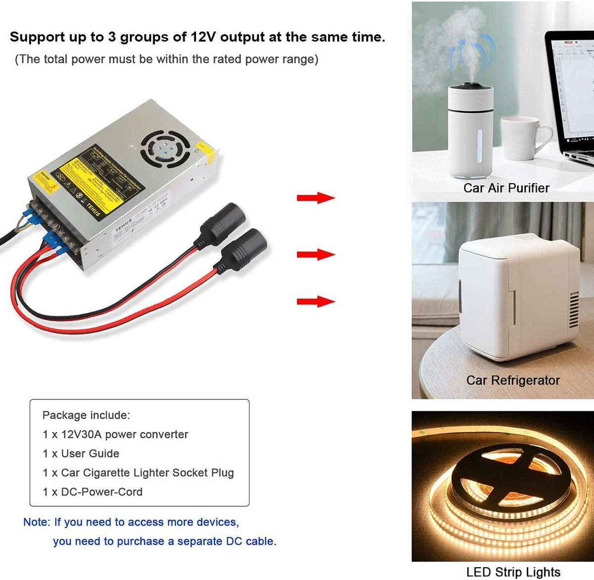 110V/220V to DC 12V 30A 360W Switching Power Supply W4561