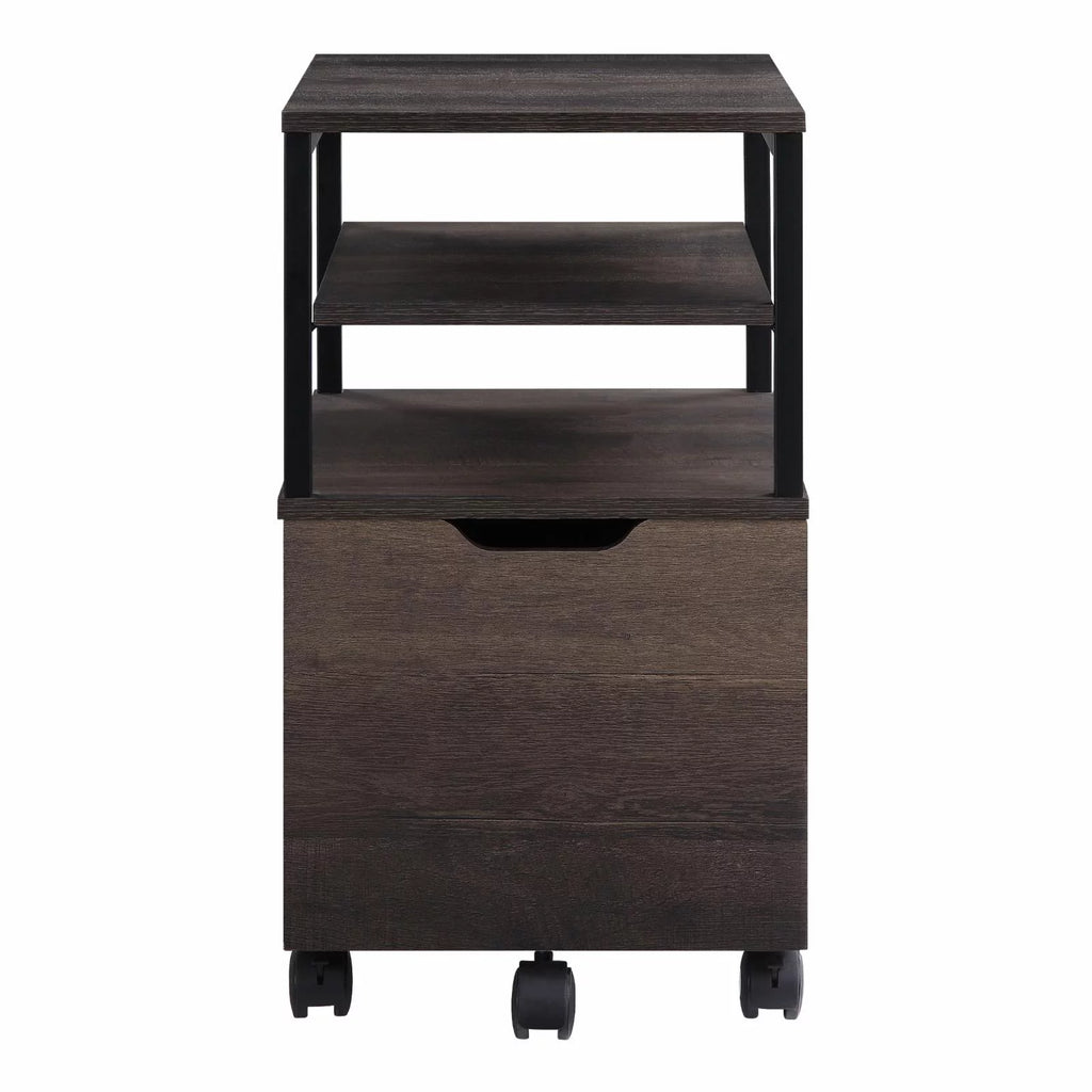 Wood 1-Drawer Mobile Storage Cart J267