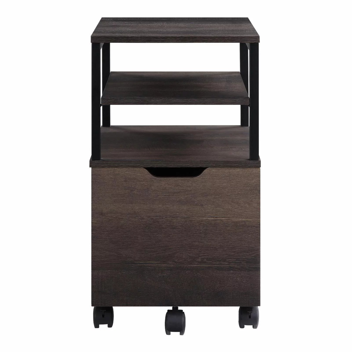 Wood 1-Drawer Mobile Storage Cart J267