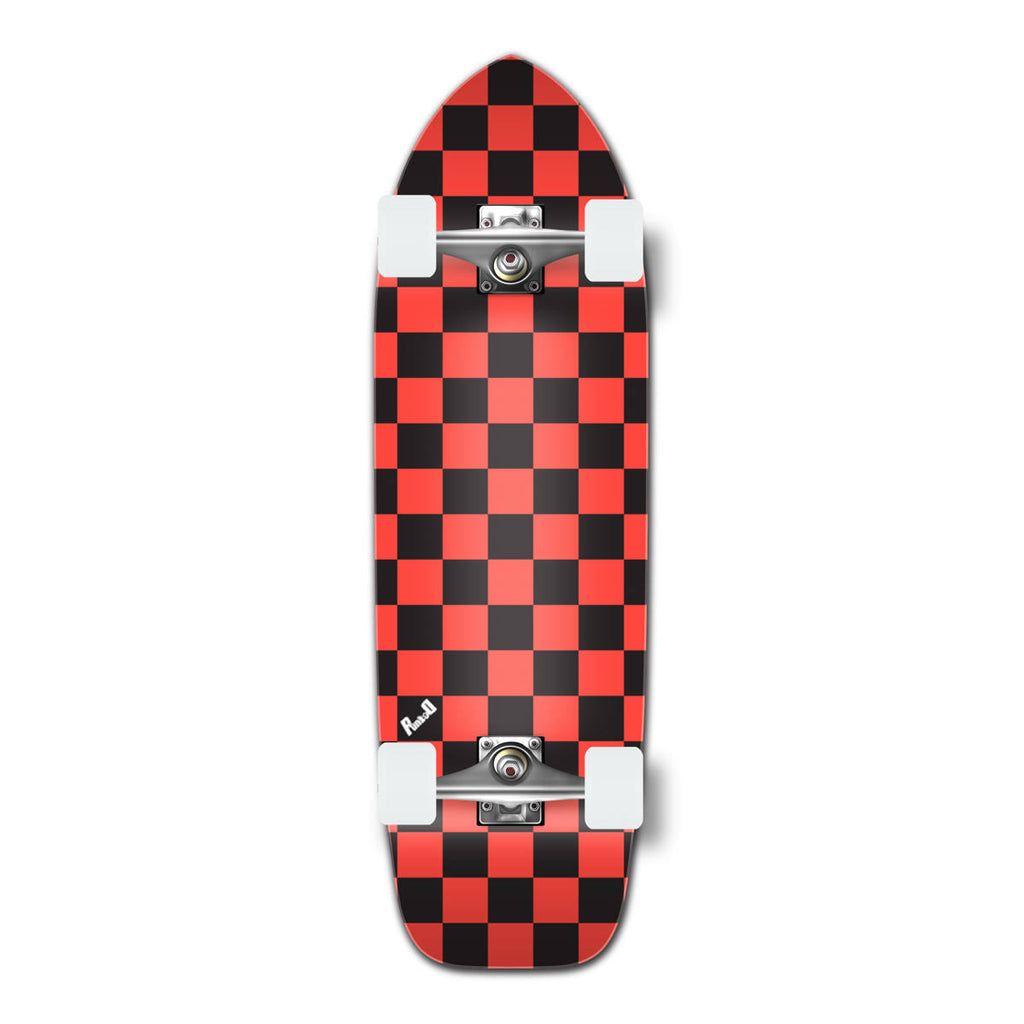 Checker Orange Longboard B5891
