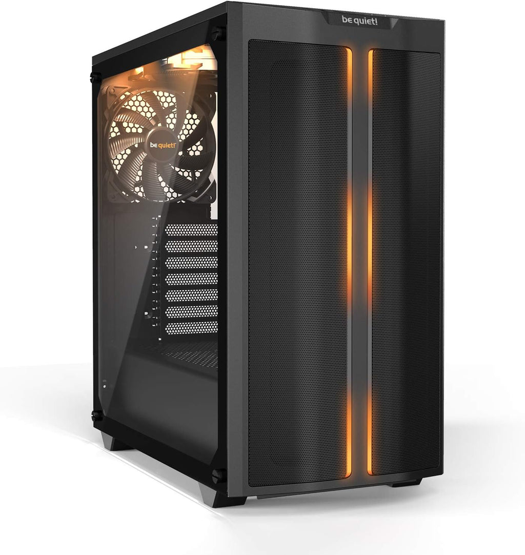 Black Mid Tower ATX Case with Tempered Glass Window Y82393
