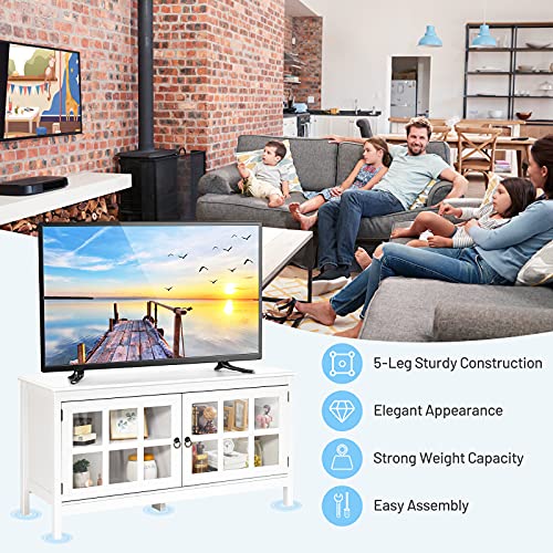 Black Wood TV Stand with 2 Doors Y3209