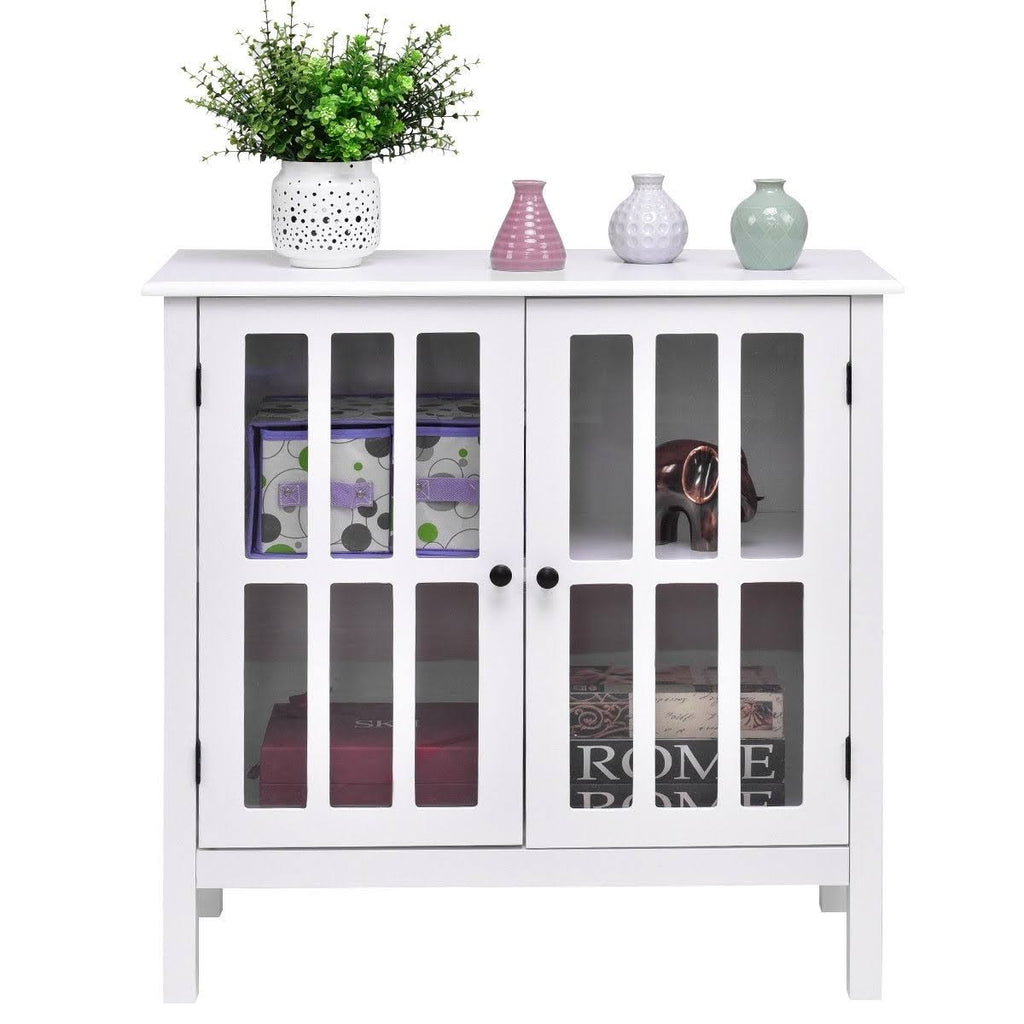 Glass Door Sideboard Console Storage Cabinet W532343