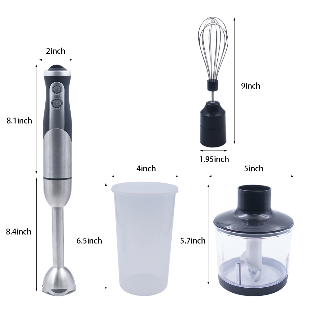 4IN1 Electric Immersion Stainless Steel Hand Blender Mixer R9800