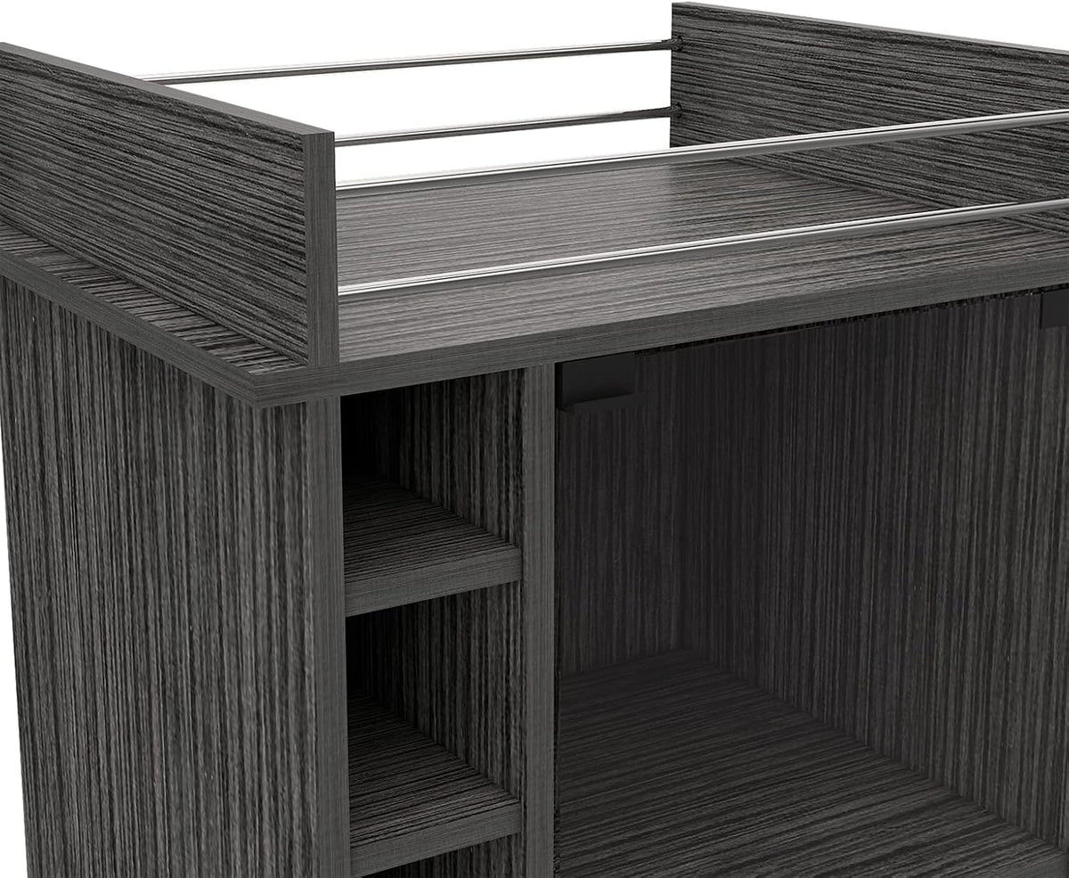 Smoky Oak Bar Cart H5063