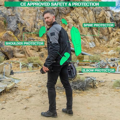 Motorcycle Jacket with Armor Protection P4174