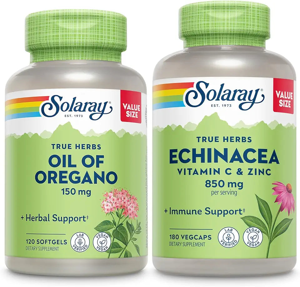 Oregano Oil and Echinacea Capsules with Vitamin C 500mg E605