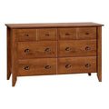 Solid Wood 6 Drawer Double Bedroom Oiled Oak V136