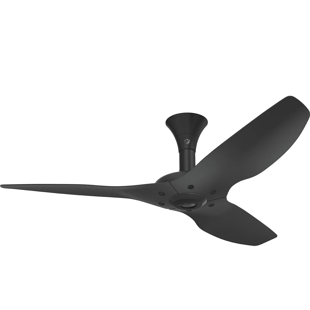 52 Ceiling Fan with Black Blades and Black Finish D674