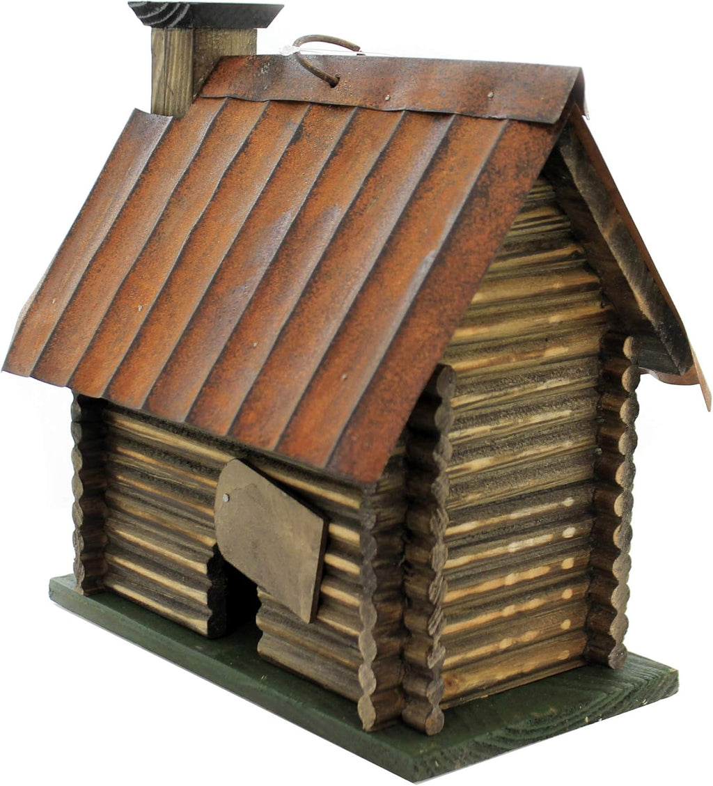 Log Cabin Birdhouse, 5.25-Inch Length, Pack of 2 X827