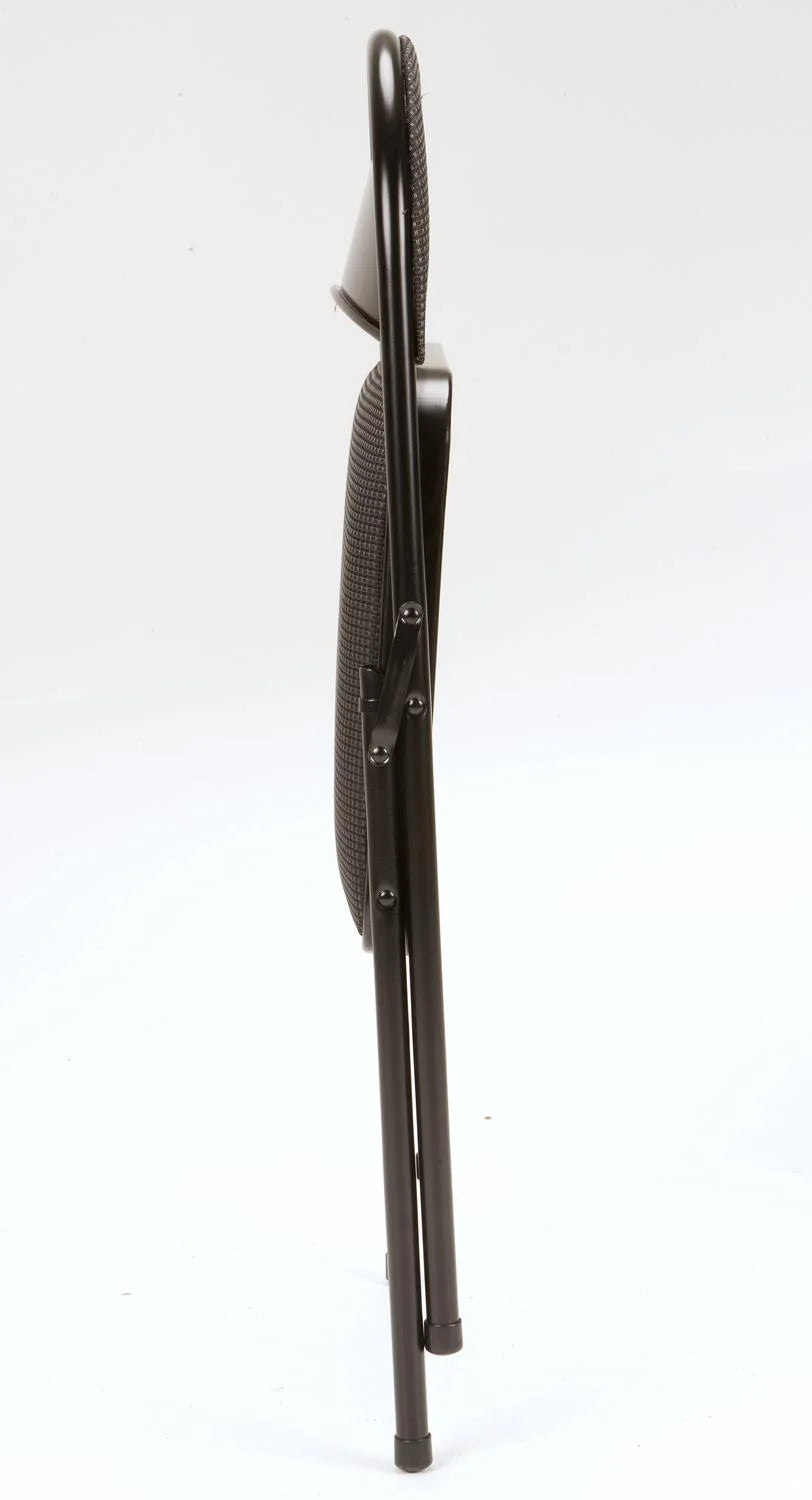 Black Fabric Padded Folding Chair 4 Count P192774