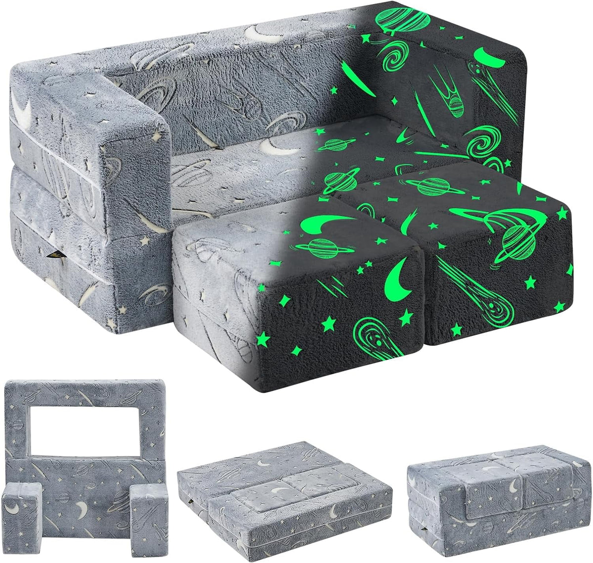 Glow in The Dark 3 in 1 Kids Sofa B20808