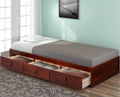 Twin Platform Bed with 3 Drawers (Espresso) J673257
