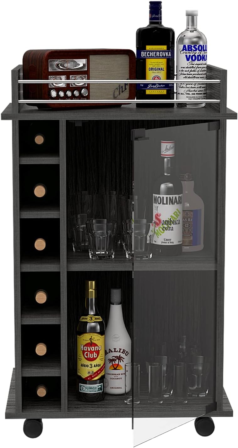 Smoky Oak Bar Cart H5063