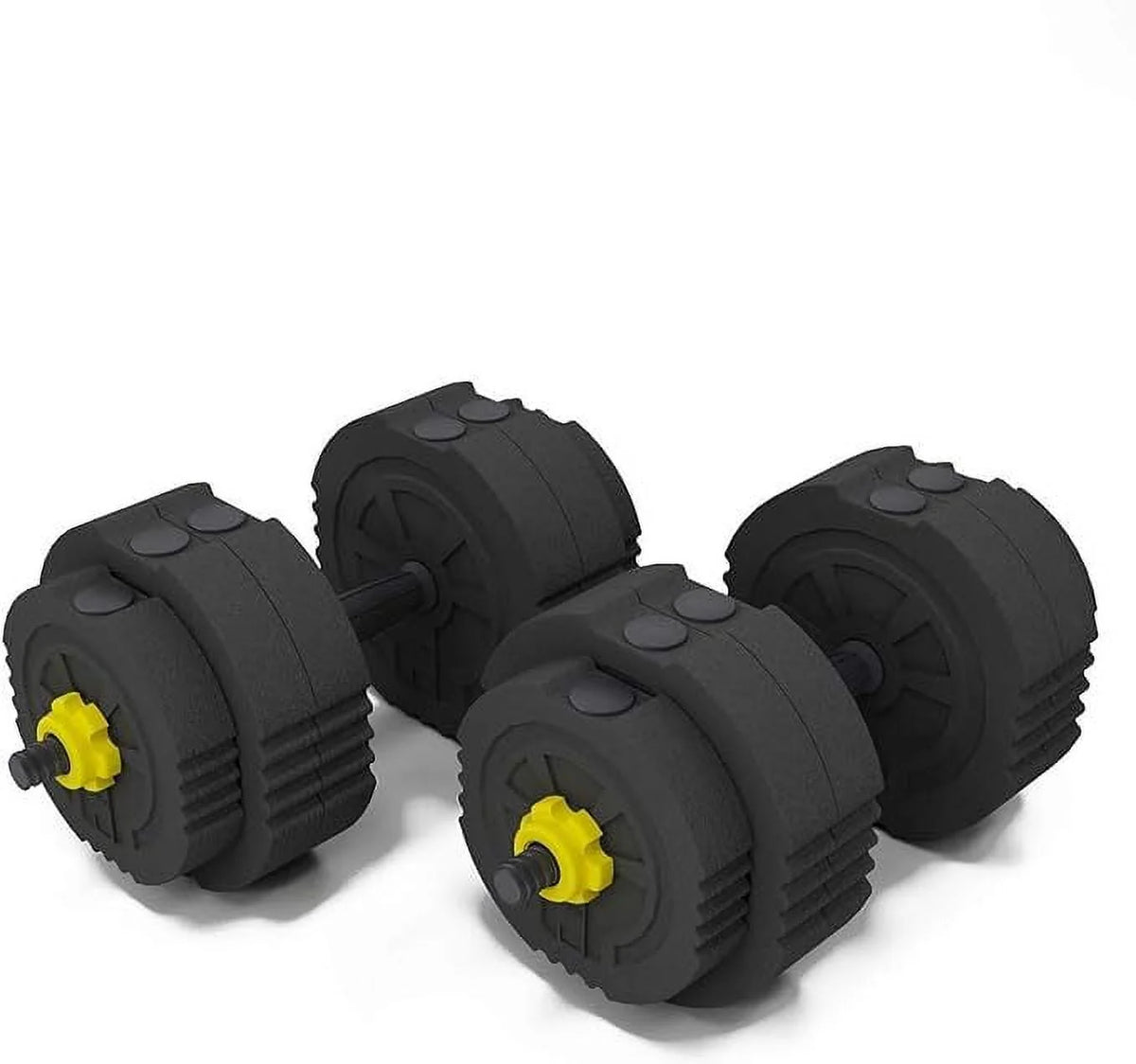 55lb Adjustable Dumbbells Set with Connecting Rod Black F5728
