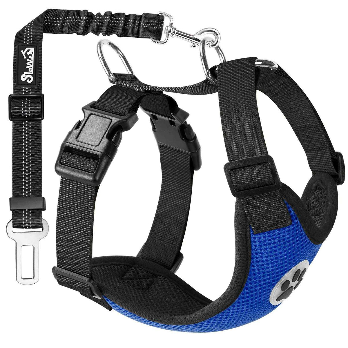 Dog Car Harness Seat Belt Set Adjustable Mesh Breathable O724884