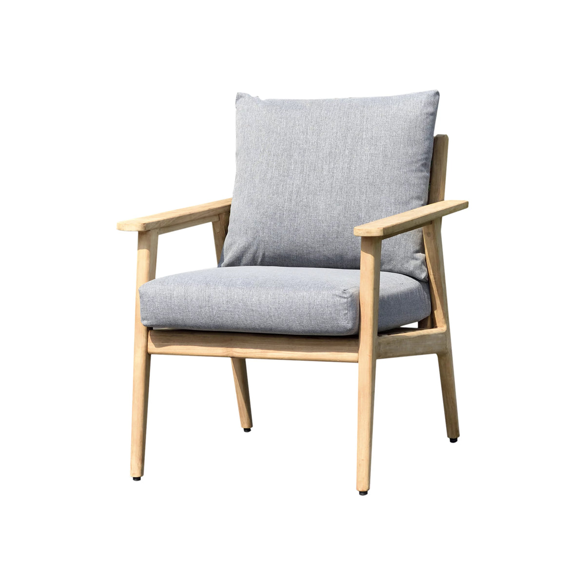 Teak Patio Armchair With Olefin Cushion E5721