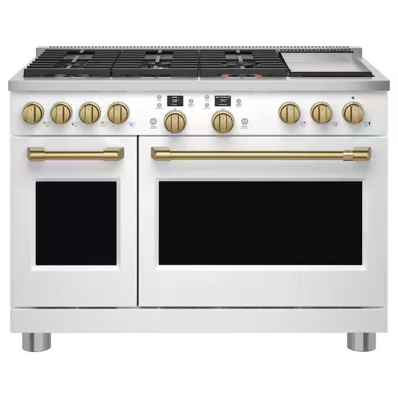 Range and Rangetop Handle and Knob Kit in Brushed Brass R53416