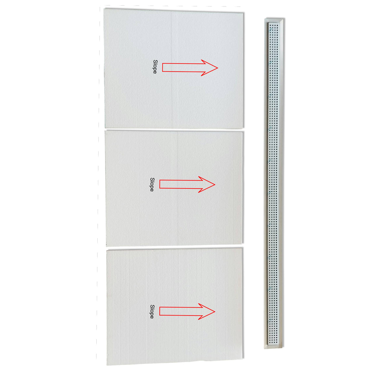 Linear Drain Shower Kit with Curbless Shower Base Tray T198242