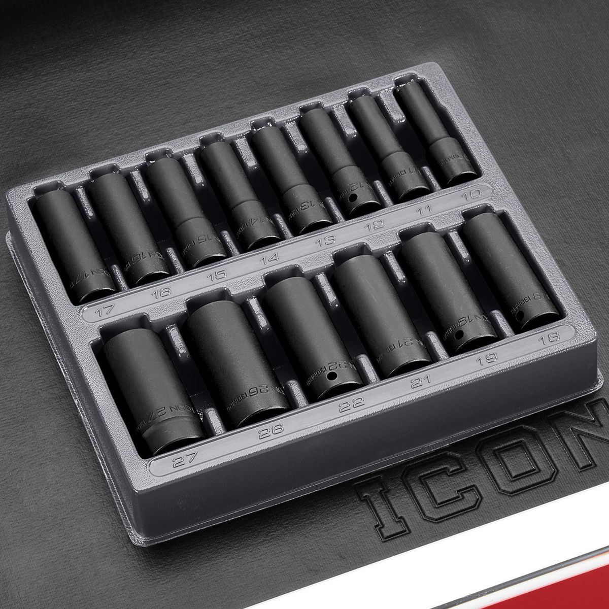 1/2 in. Drive Metric Deep Impact Socket Set, 14-Piece A55600