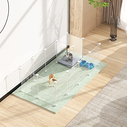 Small Animals Cage DIY Wire Portable Yard Fence with Door 48" x 24" x 16" P3824