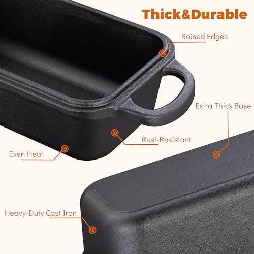 2 in 1 Cast Iron Bread Loaf Pan with Lid L4127