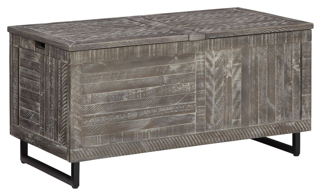 Distressed Gray Storage Trunk Y540262