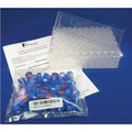 Clear Glass 9mm R.A.M. Vial, 12x32mm, Blue Polypropylene Open Top Cap, Bonded PTFE G73412