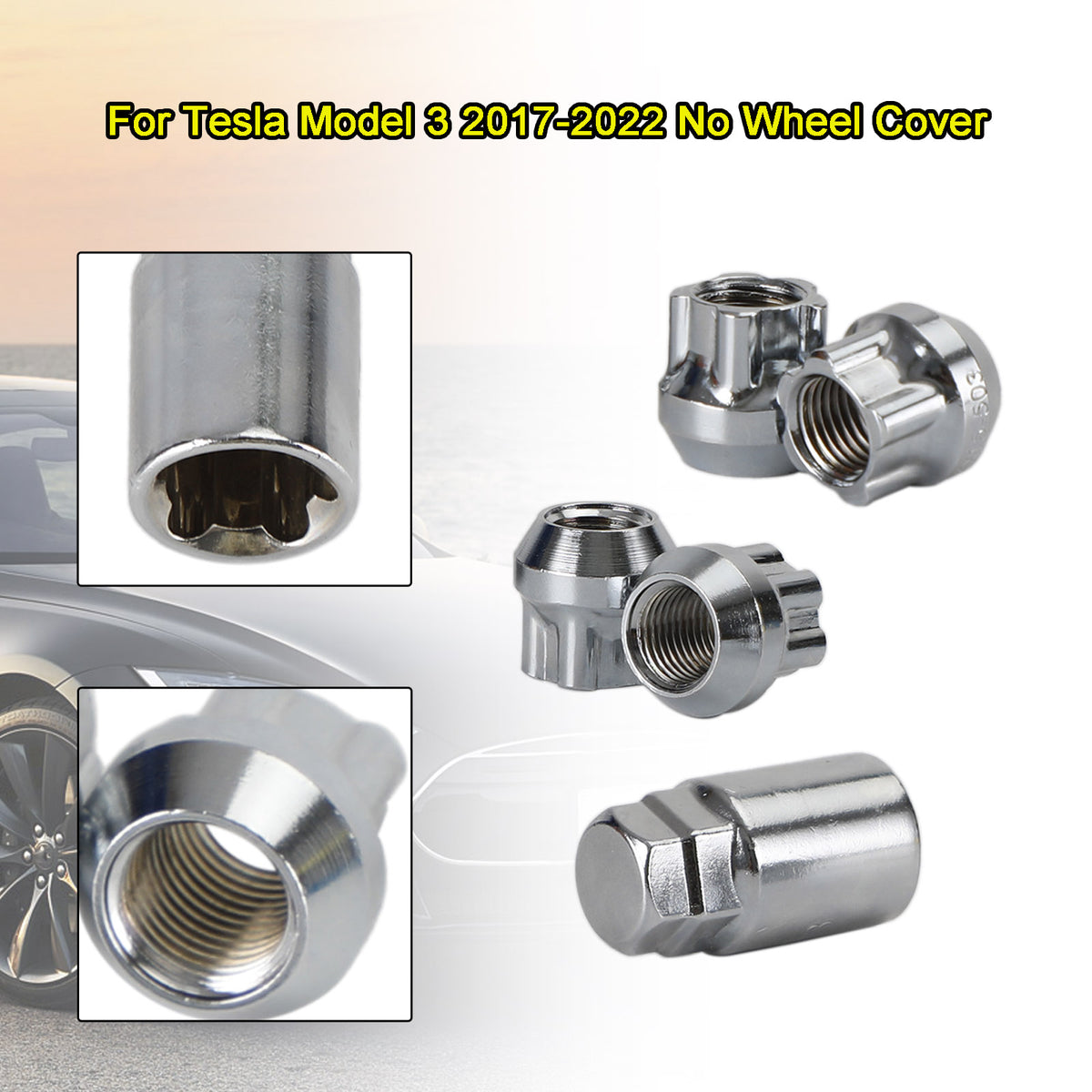 4PCS Chrome Wheel Lock Lug Nut M14x1.5 K76145