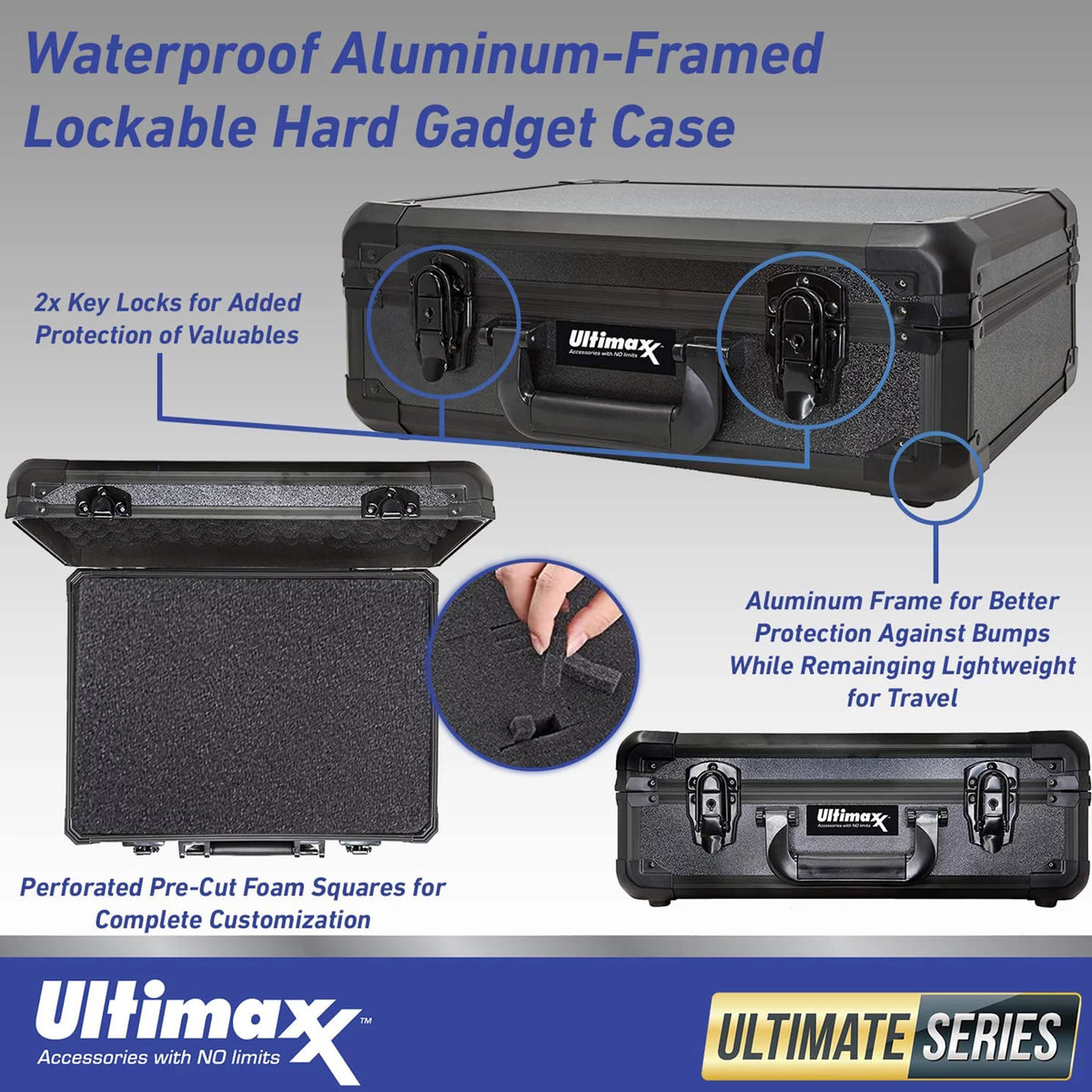 Waterproof Lockable Hard Case with Pick and Pluck Foam I640645