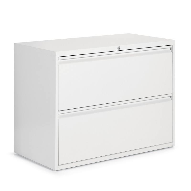 2-Drawer 36x22 Wide Lateral File Cabinet, Designer White Z2604