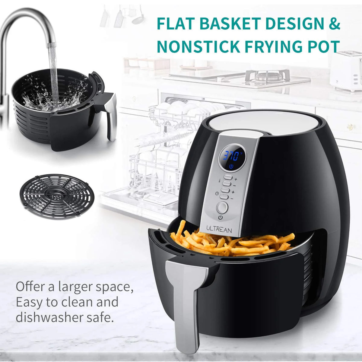 4.2 Quart Nonstick Air Fryer with LCD Digital Screen G876